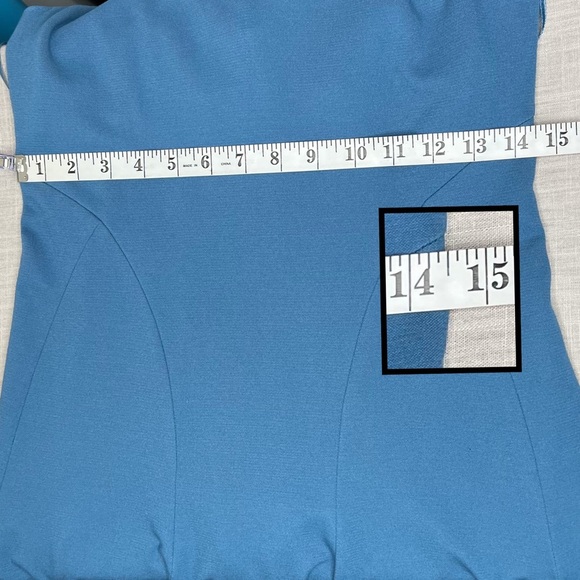 Ralph Lauren Blue Label (Medium NWT} - Blue V-Neck Fit & Flare Dress - Picture 16 of 16